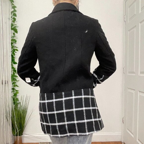 Slate & Willow Button-Up Plaid Shirt Jacket Long Sleeve Size XS Black - Picture 4 of 5